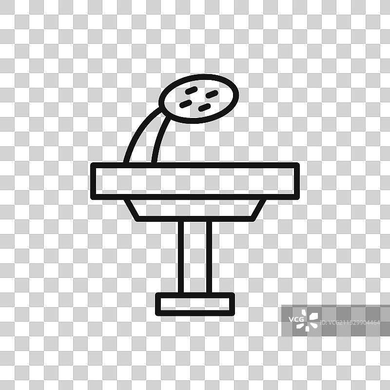 白色背景上的手术台图标符号图片素材