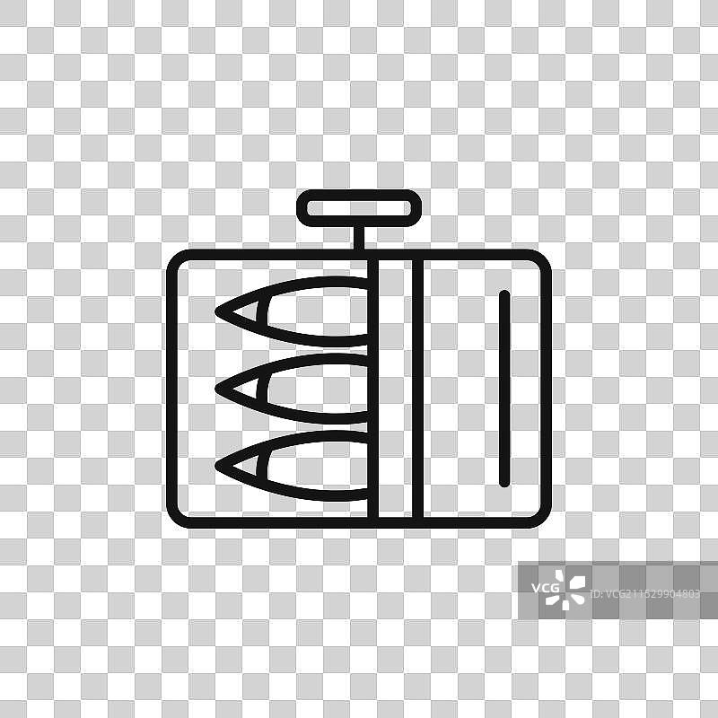 白色背景上的沙丁鱼罐头图标符号图片素材