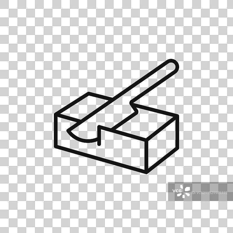 白色背景上的黄油图标符号图片素材