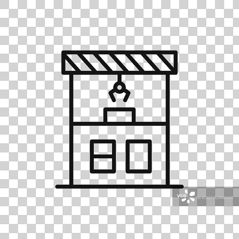 白色背景上的爪子线条图标符号图片素材