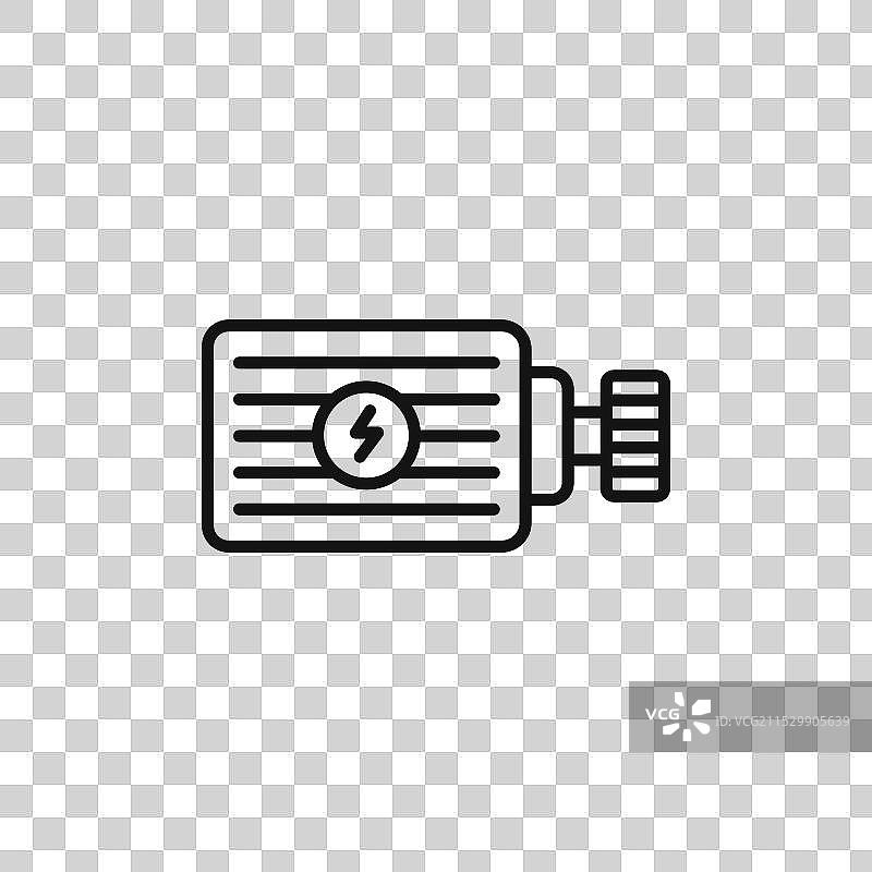 电动机图标符号在白色背景上图片素材