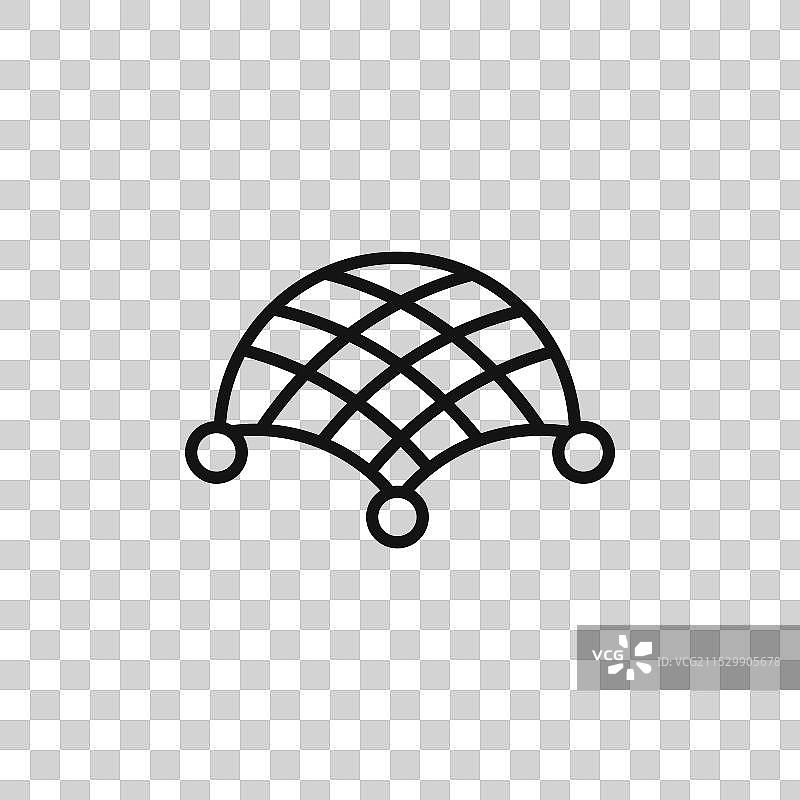 白色背景上的渔网图标符号图片素材