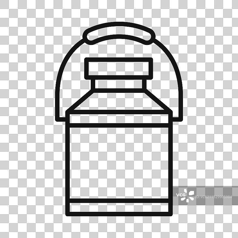 白色背景上的牛奶罐图标符号图片素材