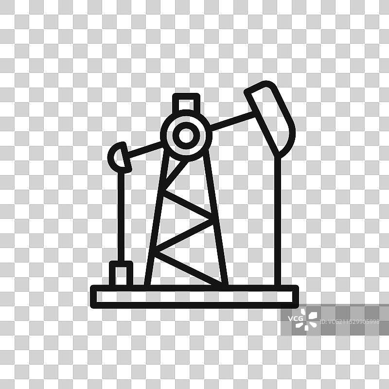 油田图标符号在白色背景上图片素材