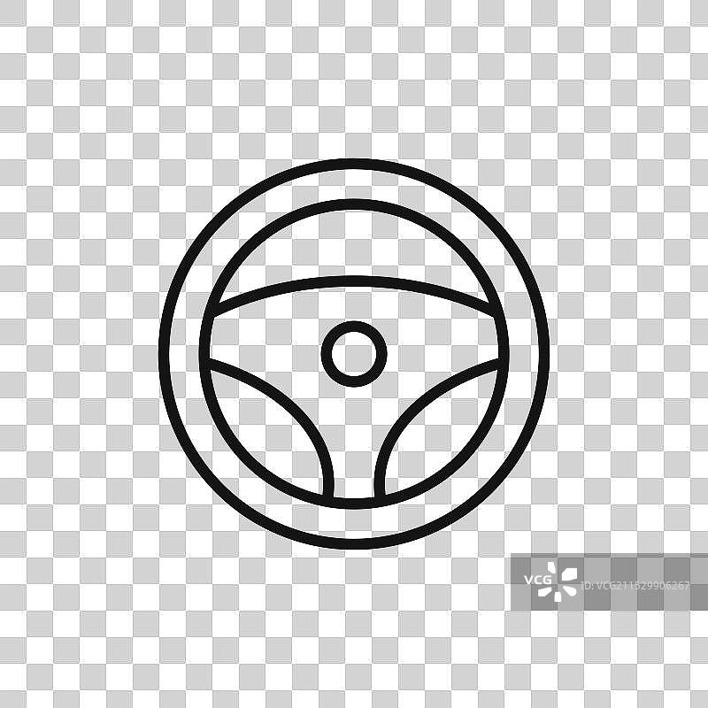 白色背景上的方向盘图标符号图片素材