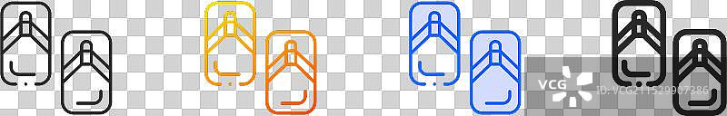 获取图标，细线性渐变蓝色描边和图片素材