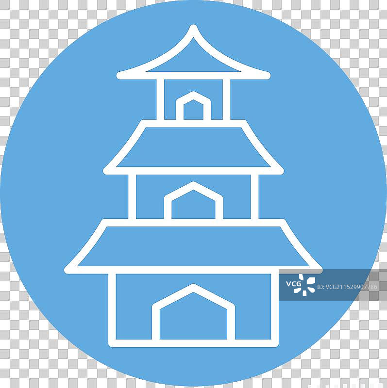 与樱花节相关的寺庙图标图片素材