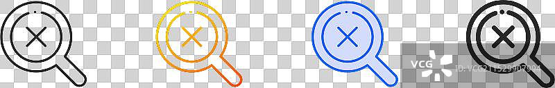 找到图标，细线性渐变蓝色描边和图片素材