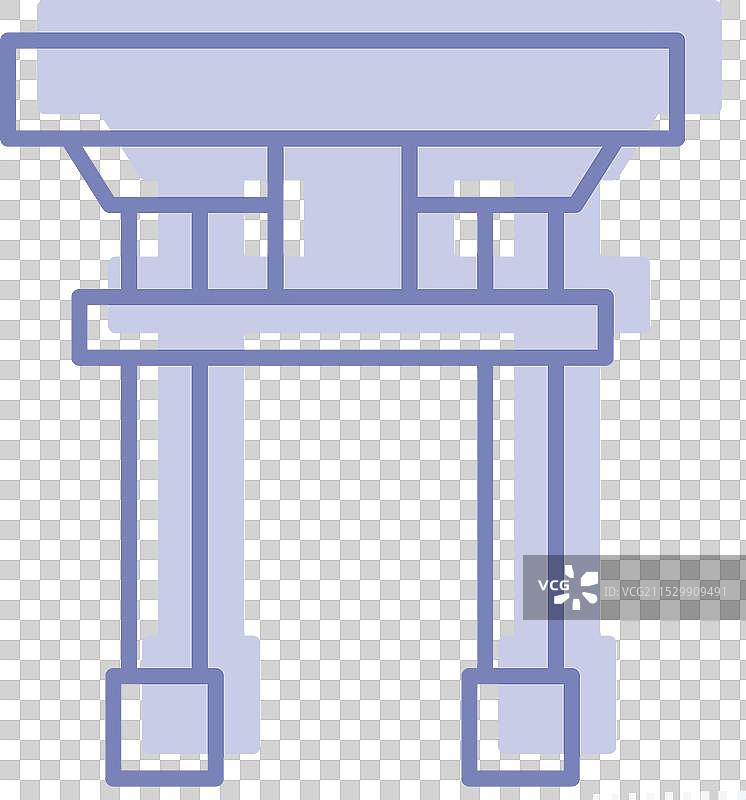 与樱花节相关的鸟居图标二图片素材