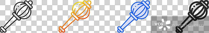 渐变蓝色线条的gada图标图片素材