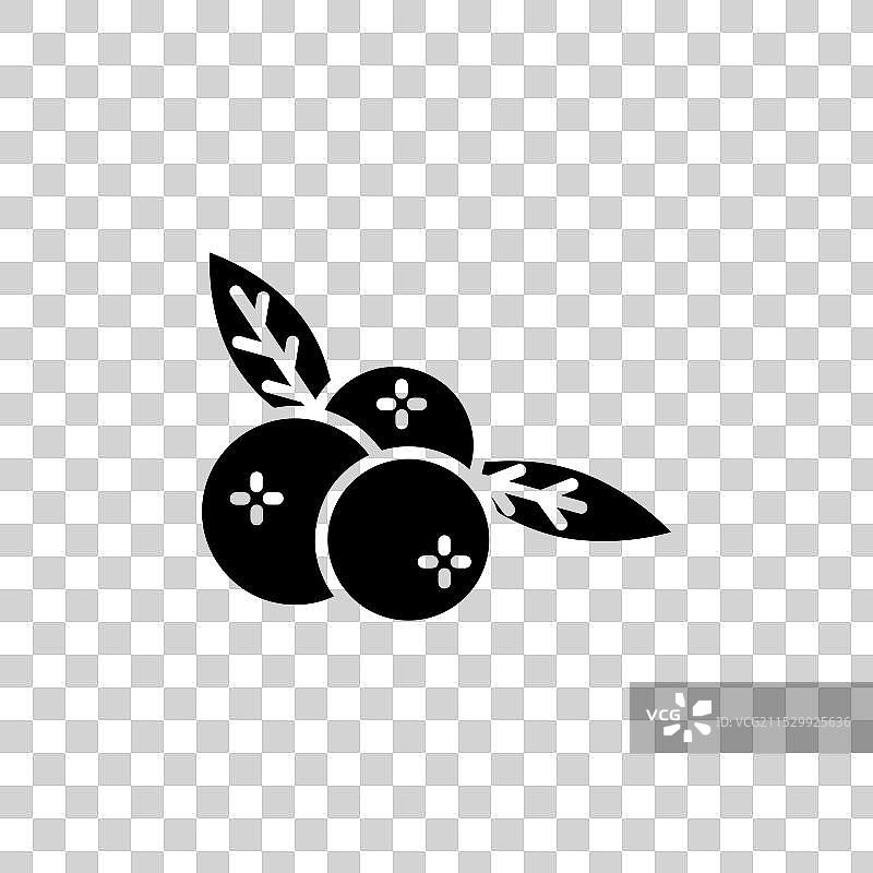 蓝莓图标，背景为白色图片素材