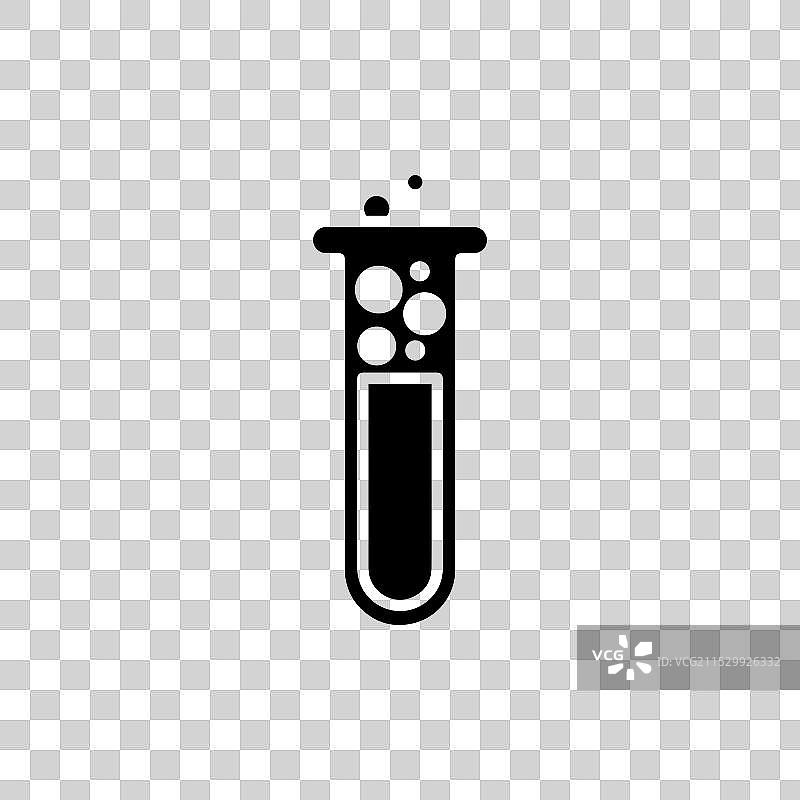 化学试管图标，背景为白色图片素材
