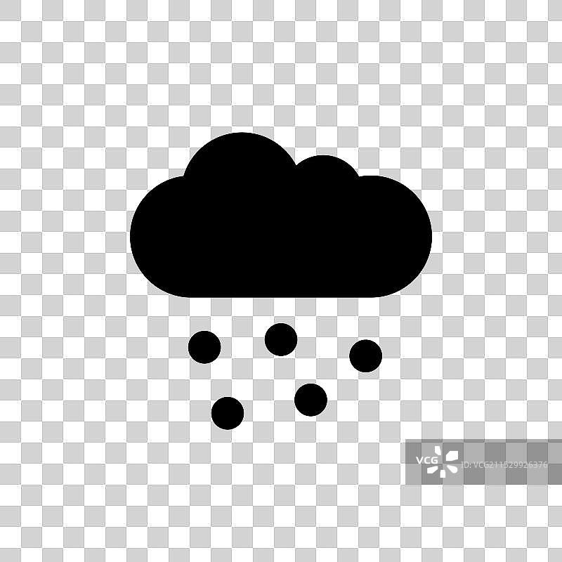 白色背景上的云雹图标图片素材