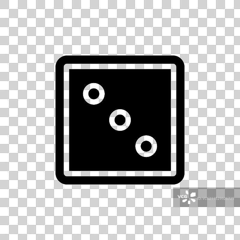 三个骰子图标，孤立在白色背景上图片素材