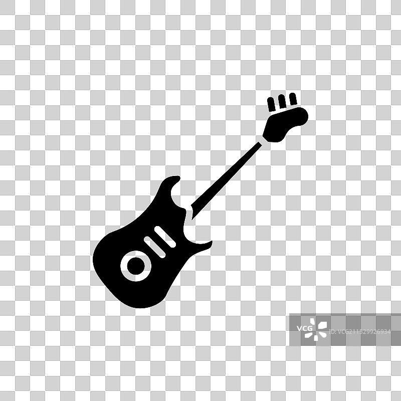 电吉他图标，背景为白色图片素材
