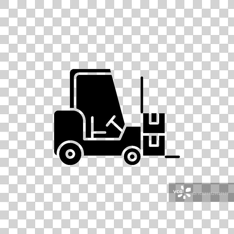 叉车图标，背景为白色图片素材