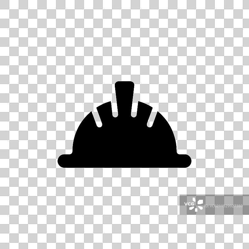 白色背景上的安全帽图标图片素材