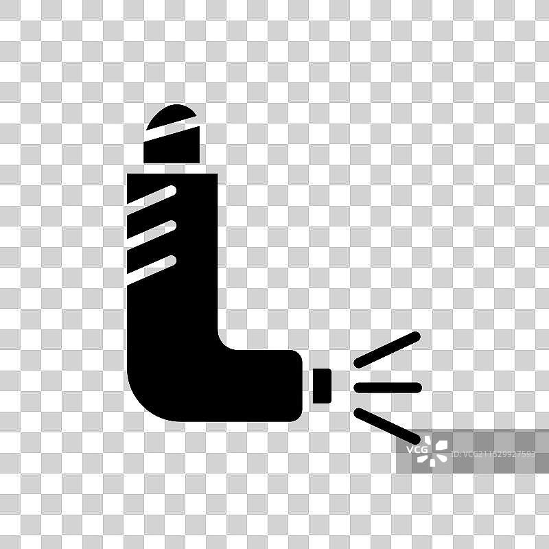 吸入器图标，背景为白色图片素材