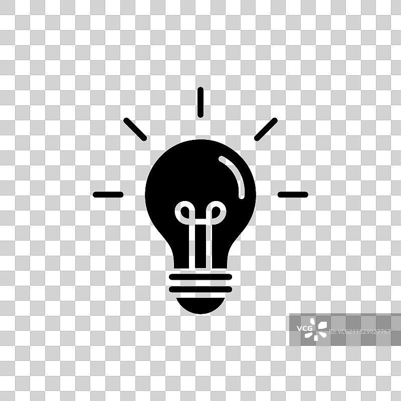 白色背景上的灯泡图标图片素材