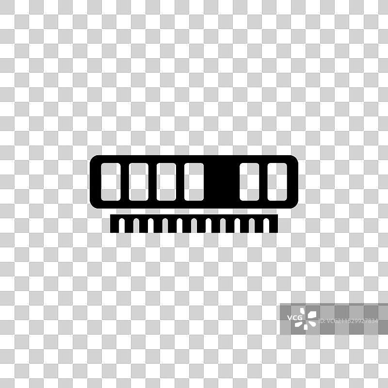 记忆图标，孤立在白色背景上图片素材