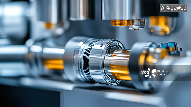【AI数字艺术】工业管道设备的金属接头图片素材
