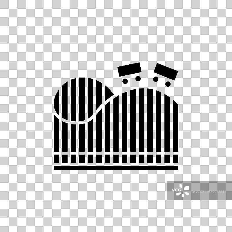 过山车图标，背景为白色图片素材