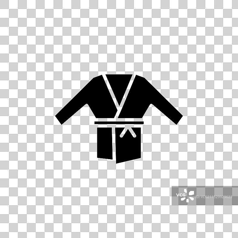 武术制服图标，背景为白色图片素材