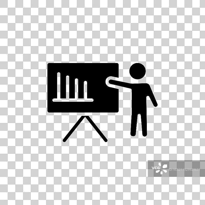 白色背景上的黑板图标图片素材