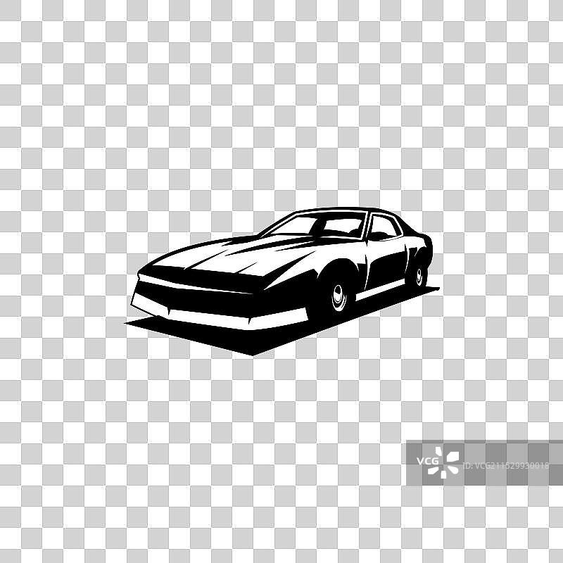 1977年庞蒂克汽车轮廓图像孤立展示图片素材