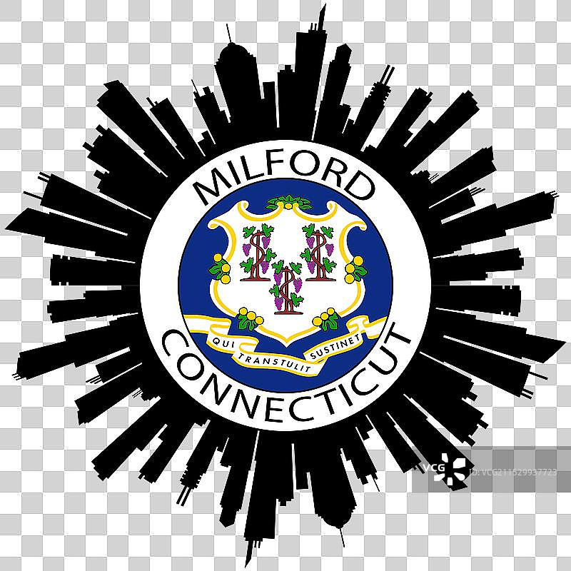 米尔福德天际线，康涅狄格州，美国，旅行图片素材