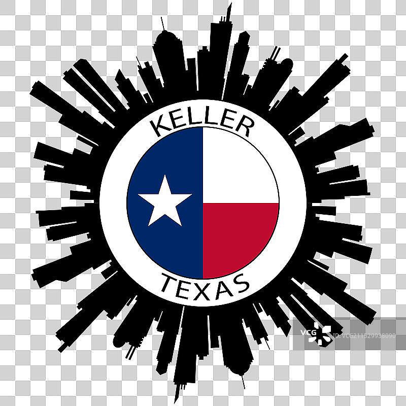 德克萨斯州凯勒天际线美国旅行纪念品图片素材