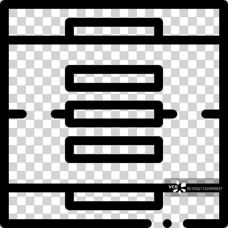 人行横道图标，细线风格设计，独立展示图片素材