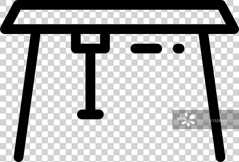 吊杆图标，细线条风格设计，独立于背景图片素材