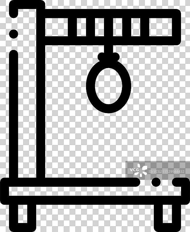 斩首图标，细线风格设计，独立展示图片素材