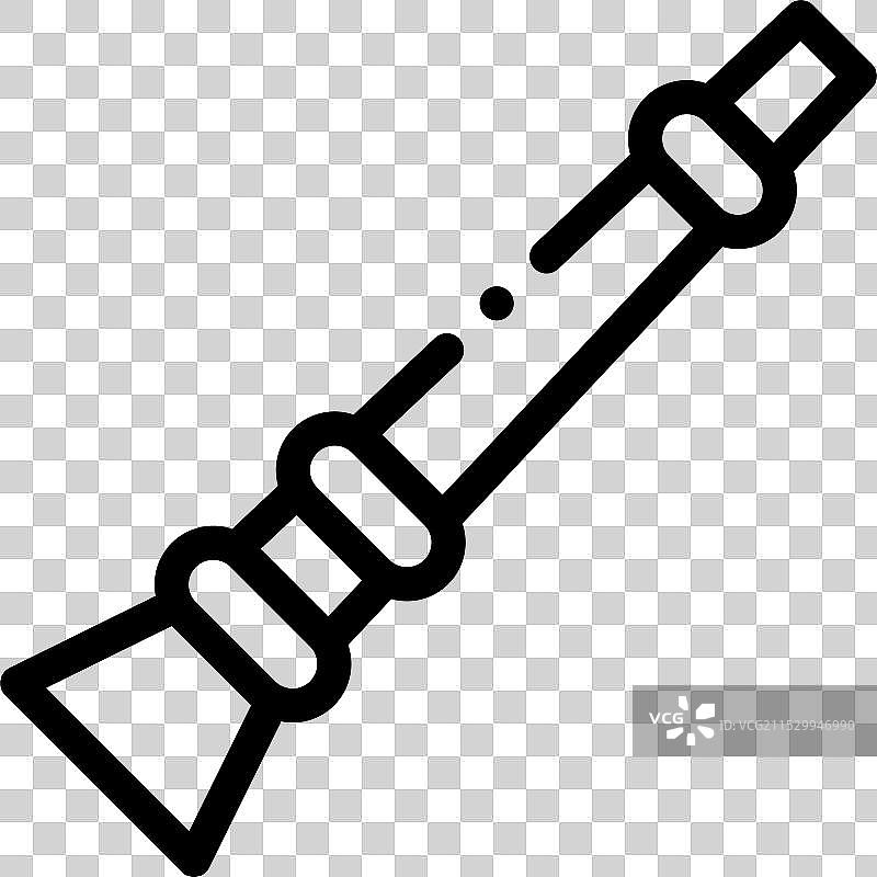 迪吉里杜管图标，细线风格设计，独立展示图片素材