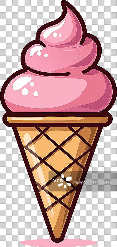 冰淇淋甜筒卡通图标图片素材