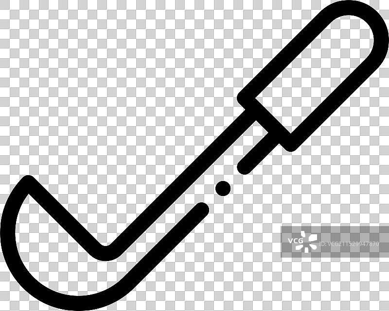 细线风格的勺子图标，独立设计图片素材