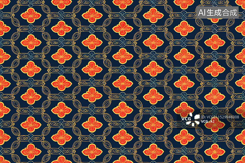 【AI数字艺术】中国传统图案纹饰图片素材