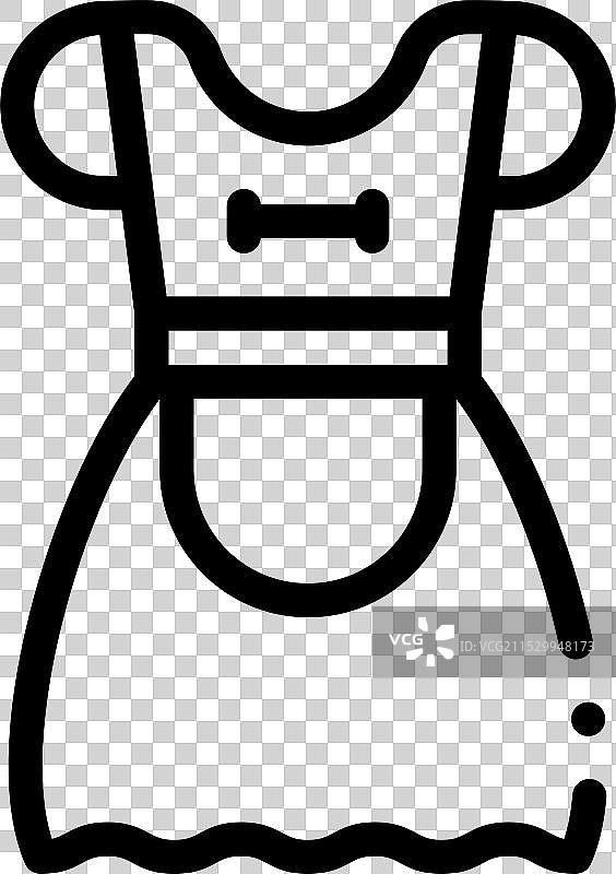 独立的细线风格德尔德服装图标图片素材