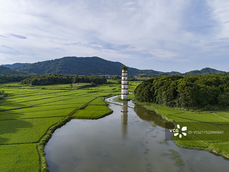 乡村古塔图片素材