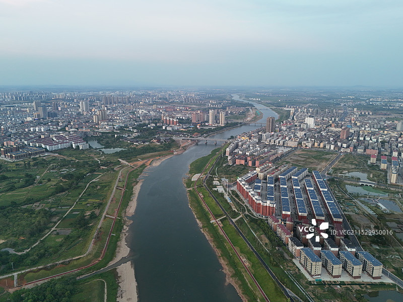 江西高安城市航拍图片素材