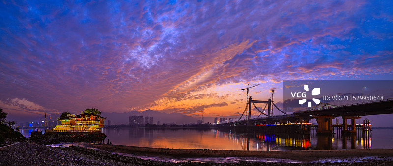 福州金山寺夜景图片素材