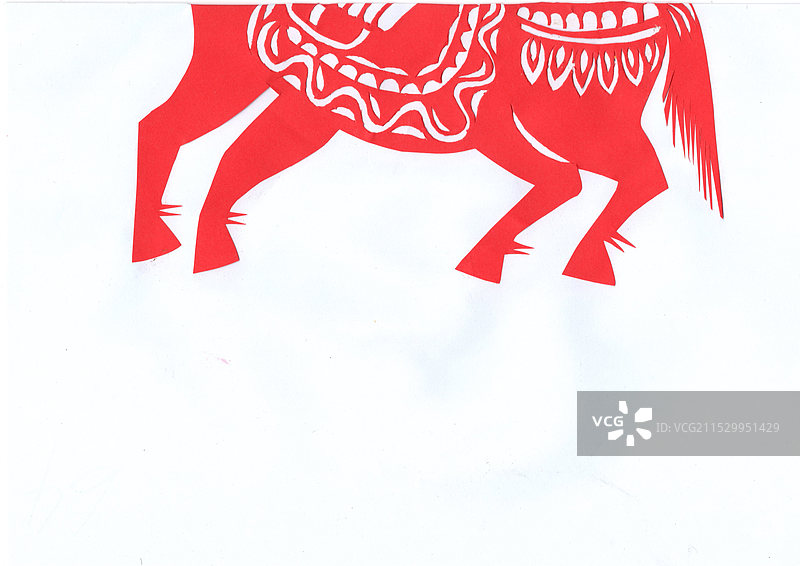 剪纸马图片素材