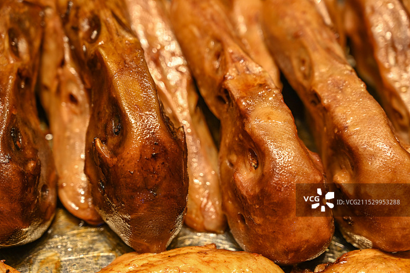 卤味鸭头图片素材