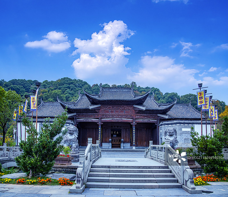 江西婺源县江湾古村落“萧江宗祠”图片素材