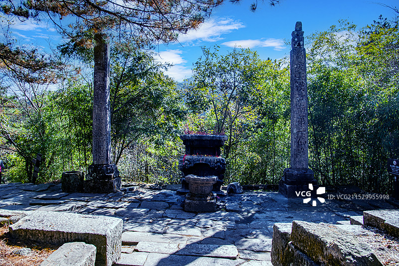 江西上饶三清山天门三清华表图片素材