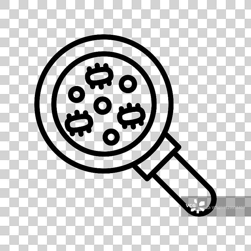 细菌图标轮廓风格设计，孤立于背景上图片素材