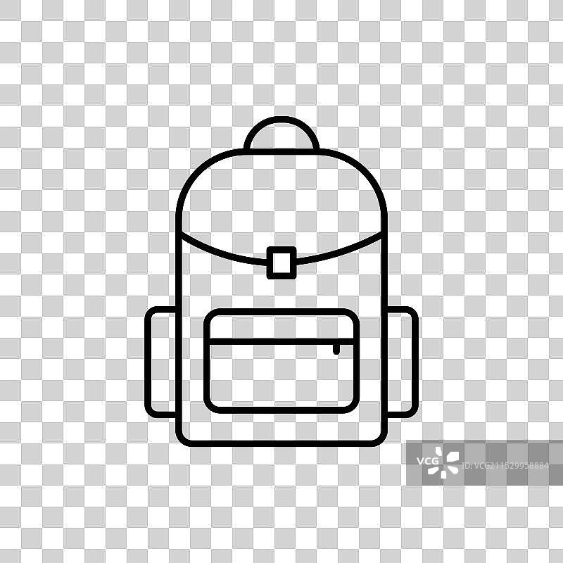 白色背景上的袋子图标轮廓设计图片素材