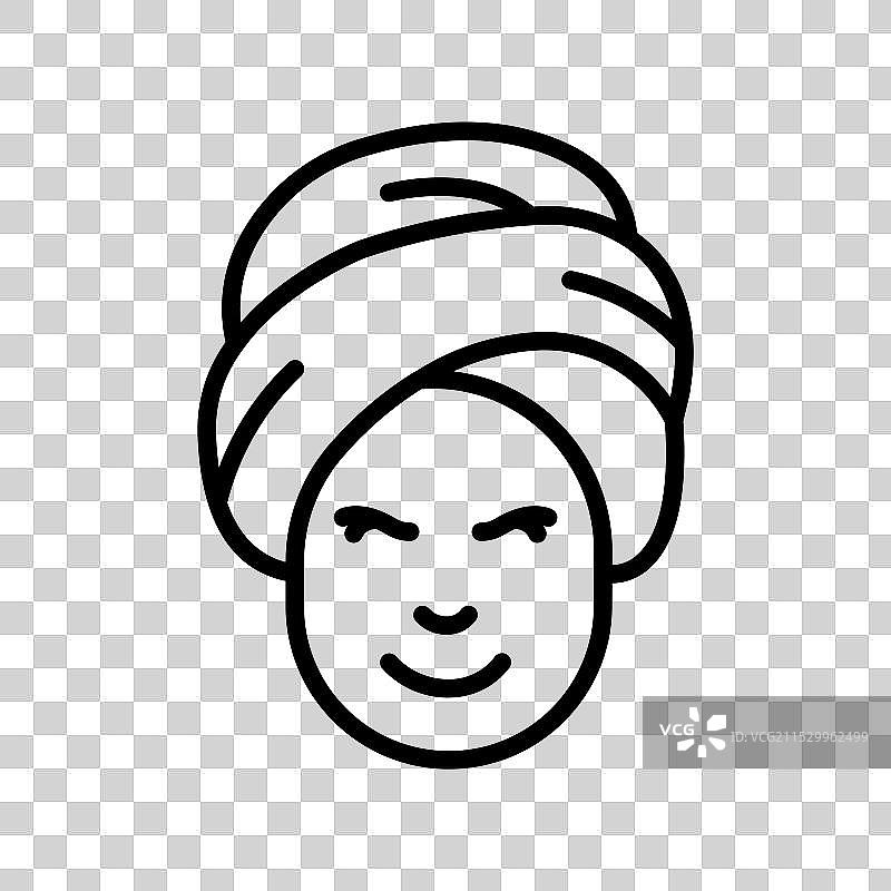 美容护理图标轮廓风格设计图片素材