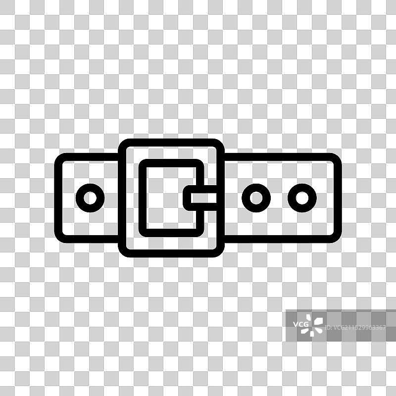 白色背景上的腰带图标轮廓设计图片素材